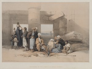 Ägypten und Nubien, Band II: Eingang des Tempels von Amun, Theben, 1847
