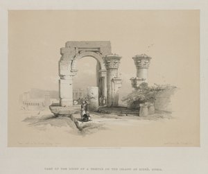 Ägypten und Nubien, Band II: Ruinen - Tempel auf der Insel Biggeh, Nubien von Louis Haghe
