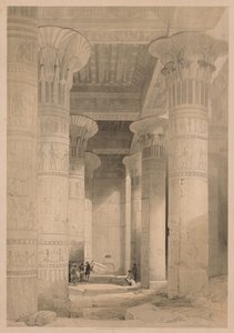 Ägypten und Nubien: Band I - Frontispiz, Blick unter dem Großen Portikus, Philae von Louis Haghe
