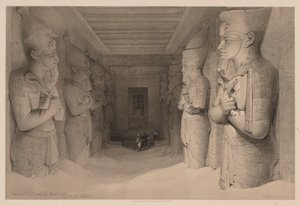 Ägypten und Nubien: Band I - Nr. 14, Innenraum des Tempels Aboo Simbel, 1836