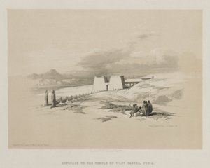 Ägypten und Nubien, Band I: Zugang zum Tempel von Wadi Sebua, Nubien von Louis Haghe