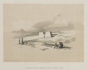 Ägypten und Nubien, Band I: Annäherung an den Tempel von Wady Saboua, Nubien, 1847 von Louis Haghe