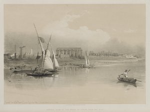 Ägypten und Nubien, Band I: Gesamtansicht der Ruinen von Luxor, vom Nil