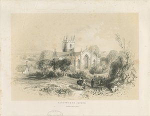 Handsworth Kirche: Lithographie, undatiert [1806-1885]