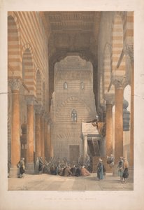Inneres der Moschee der Metwalys von Louis Haghe