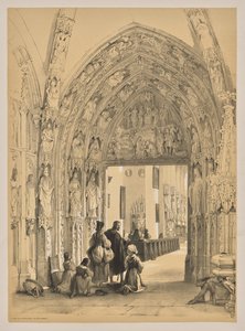Skizzen in Belgien und Deutschland, Erste Serie, Vorhalle der Frauenkirche, Nürnberg