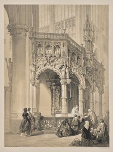 Skizzen in Belgien und Deutschland, Zweite Serie: Nr. 17 - Bildschirme in Lierre von Louis Haghe