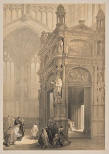 Skizzen in Belgien und Deutschland, Zweite Serie: Nr. 20 - Portail, Kirche St. Peter, Löwen von Louis Haghe