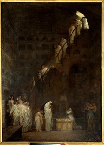Beerdigung im Kolumbarium des Hauses der Cäsaren in Rom, Porta Capena in Rom von Louis Hector Leroux