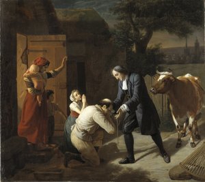 Fenelon bringt einem Bauern eine gestohlene Kuh zurück, von Louis Hersent