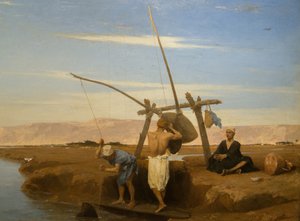 Ein Schaduf in Oberägypten von Louis Hippolyte Mouchot