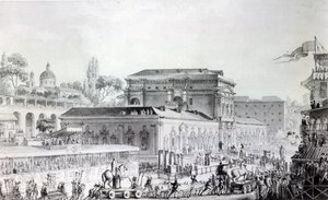 Antiquitäten, die in Herculaneum gefunden wurden, werden ins Museum von Neapel transportiert, ca. 1782