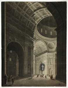 Ansicht der Kreuzung in St. Peter von Louis Jean Desprez