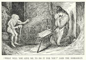 "Was gibst du mir, wenn ich es für dich tue?" sagte der Kobold (Lithografie)