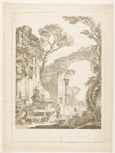 Der Brunnen in den Ruinen von Louis Joseph Masquelier