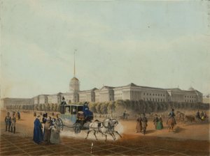 Die Admiralität in Sankt Petersburg, Ende der 1840er Jahre von Louis Jules Arnout