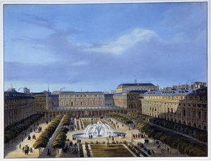 Blick auf den Garten des Königspalastes in „Paris en 1837“ von Arnout