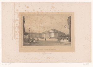 Blick auf das Börsengebäude in Paris von Louis Julien Jacottet