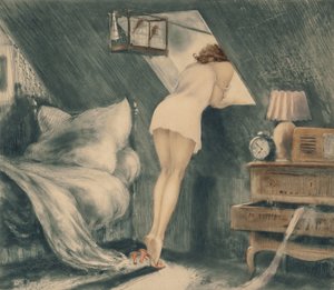 Dachzimmer, 1940 von Louis Justin Laurent Icart