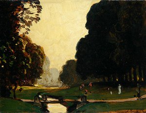 Die kleine Fulda im Karlsaue Park, Kassel von Louis Kolitz