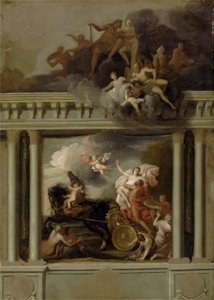 Die Entführung der Proserpina, Entwurf für die Treppe des Devonshire House, London, ca. 1704 von Louis Laguerre