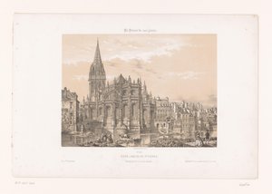 Blick auf die Apsis der St.-Peter-Kirche in Caen von Louis Le Breton
