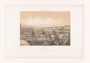 Ansicht des Arsenals am Hafen von Brest von Louis Le Breton