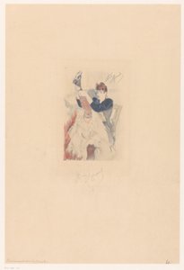 Cancan-Tänzerin macht eine Flexibilitätsübung von Louis Legrand (signed by artist)