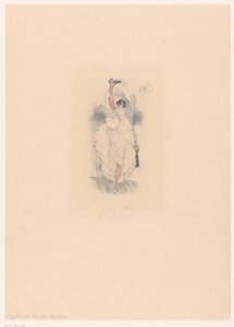 Cancan-Tänzerin mit gestrecktem Bein hinter ihrem Kopf von Louis Legrand (signed by artist)