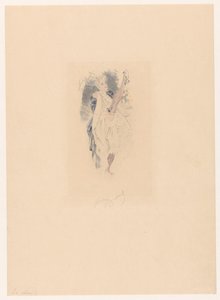 Cancan-Tänzerin mit erhobenem Bein von Louis Legrand (signed by artist)