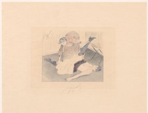Flexibilitätsübung einer Cancan-Tänzerin von Louis Legrand (signed by artist)