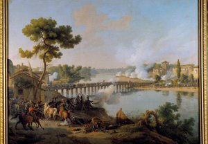 General Bonaparte gibt seine Befehle in der Schlacht an der Brücke von Lodi (10. Mai 1796) während des ersten Italienfeldzugs (1796-1797) von Louis Lejeune