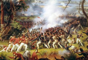 Napoleonische Kampagne in Spanien und Portugal (1808-1813): Schlacht von Chiclana, in der Nähe von Cadiz, 5. Mai von Louis Lejeune