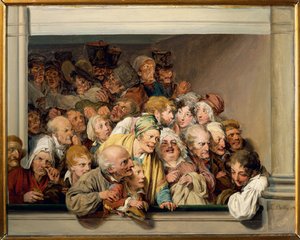 Frankreich, Paris, Versailles, Theaterloge am Tag der freien Aufführung von Louis Leopold Boilly