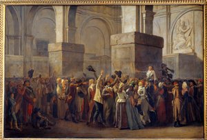 Französische Revolution; "Triumph von Marat" Der Abgeordnete Jean Paul Marat (1743-1793) wurde nach seinem Freispruch durch das Revolutionstribunal 1793 vom Volk triumphiert von Louis Leopold Boilly