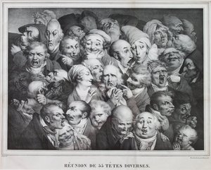 Gruppe von fünfunddreißig Köpfen, 1825