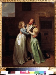 Der schmerzliche Abschied. Gemälde von Louis Leopold Boilly (1761-1845) ca. 1780. Puschkin-Museum, Moskau