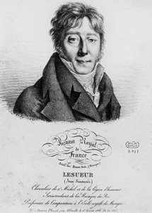 Porträt von Jean-Francois Lesueur (1760-1837), französischer Komponist, Stich von Louis-Leopold Boilly (1761-1845) von Louis Leopold Boilly