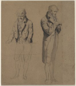Zwei stehende Figuren (Studie für Ein Billardspiel) von Louis Leopold Boilly