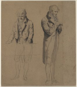 Zwei stehende Figuren, Studie für Ein Billardspiel von Louis Leopold Boilly