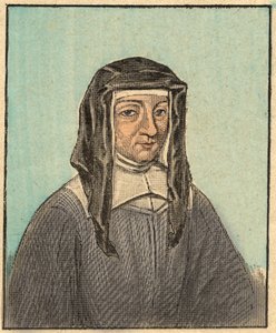 Porträt von Louise de Marillac (1591-1660) - Gravur aus Religiöse Lehre durch die Augen. Wunderbares Album von Louis Maitrejean und Georget Ramond - Frankreich 1910