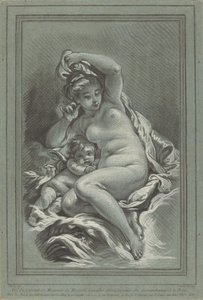 Venus und Amor auf einem Delphin, 1767 von Louis Marin Bonnet, Juste François Boucher