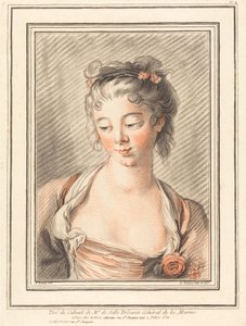 Büste einer jungen Frau, die nach unten schaut, 1773 oder später von Louis Marin Bonnet