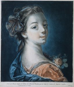 Kopf einer Frau Mme. Deshayes, um 1771 von Louis Marin Bonnet