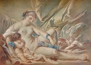 Venus und Amor, 18. Jahrhundert, 1919 von Louis Marin Bonnet