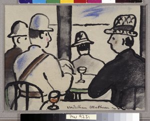 Vier Charaktere an der Bar