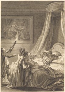 Der bestrafte Gascogner von Louis Michel Halbou and Antoine Jean Duclos after Jean Honoré Fragonard