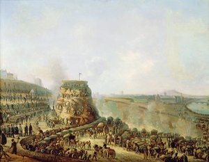 Der Kaiser Napoleon III. und die Kaiserin Eugenie besuchen den Chaillot-Hügel, 1867