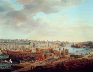 Werft: „Die Stadt Brest“ (Detail) von Louis Nicolas van Blarenberghe