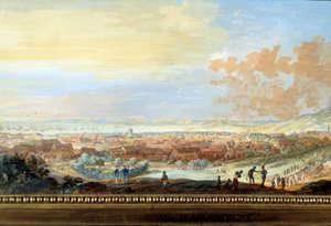 Ansicht der Stadt Cap Français (Cap de la République) vom Hügel in Santo Domingo. Detail. Gemälde von Louis Nicolas Van Blarenberghe (1716-1794) 1779. La Rochelle, Musée du Nouveau Monde